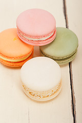 Image showing colorful french macaroons 