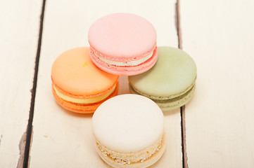 Image showing colorful french macaroons 