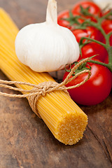 Image showing Italian basic pasta ingredients