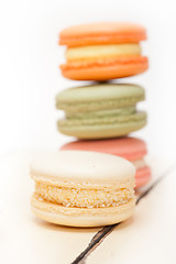 Image showing colorful french macaroons 