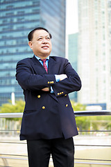 Image showing Asian businessman smiling portrait