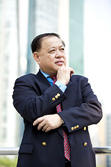 Image showing Asian businessman smiling portrait