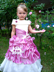 Image showing little sympathetic girl - princess