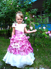 Image showing little sympathetic girl - princess