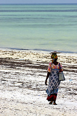 Image showing masai walking