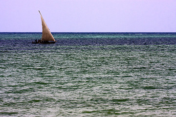 Image showing boat in tanzania zanzibar sea