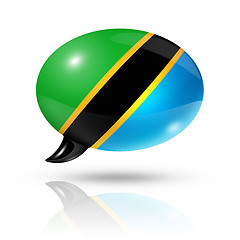 Image showing Tanzanian flag speech bubble