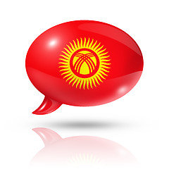 Image showing Kyrgyzstan flag speech bubble