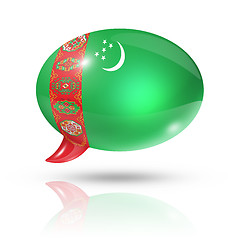 Image showing Turkmenistan flag speech bubble