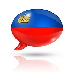 Image showing Liechtenstein flag speech bubble