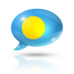 Image showing Palau flag speech bubble