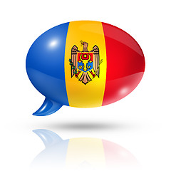 Image showing Moldovan flag speech bubble