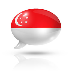 Image showing Singapore flag speech bubble