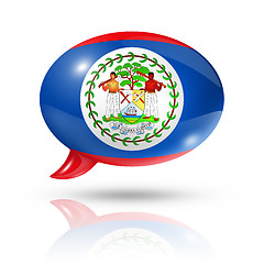 Image showing Belize flag speech bubble