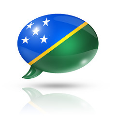 Image showing Solomon Islands flag speech bubble