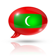 Image showing Maldives flag speech bubble