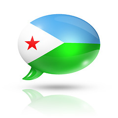 Image showing Djibouti flag speech bubble