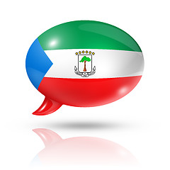 Image showing Equatorial Guinea flag speech bubble