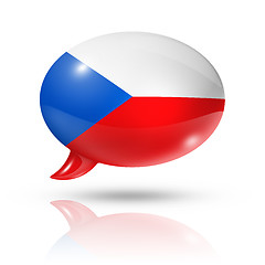 Image showing Czech Republic flag speech bubble