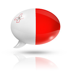 Image showing Malta flag speech bubble