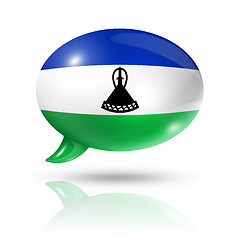 Image showing Lesotho flag speech bubble