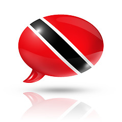 Image showing Trinidad And Tobago flag speech bubble