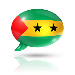 Image showing Sao Tome and Principe flag speech bubble