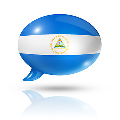 Image showing Nicaragua flag speech bubble