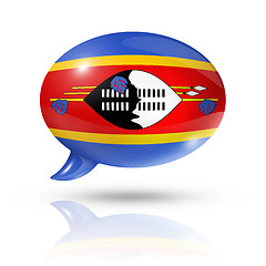 Image showing Swaziland flag speech bubble