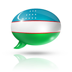 Image showing Uzbekistan flag speech bubble