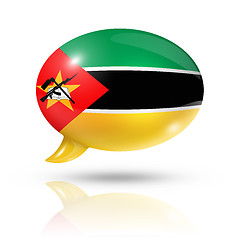 Image showing Mozambique flag speech bubble