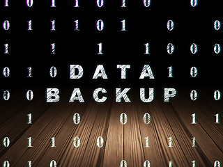 Image showing Information concept: Data Backup in grunge dark room