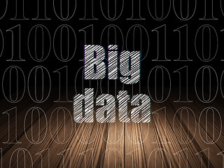 Image showing Data concept: Big Data in grunge dark room