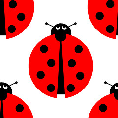 Image showing Seamles Ladybug