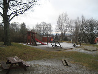 Image showing Empty playground in early winter