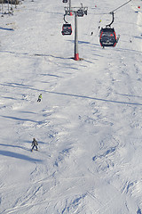 Image showing Downhill skiing