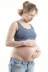 Image showing Girl with baby bump