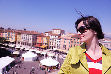 Image showing tourist woman in verona