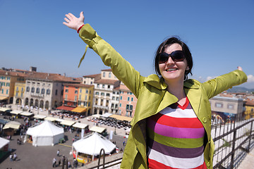 Image showing tourist woman in verona