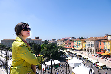 Image showing tourist woman in verona