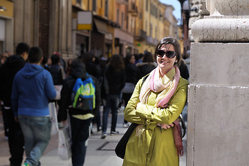 Image showing tourist woman in verona