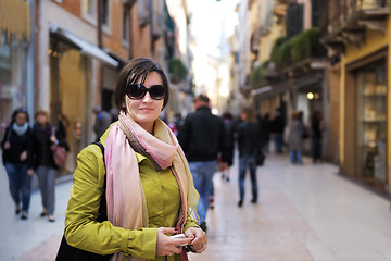 Image showing tourist woman in verona