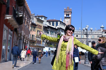 Image showing tourist woman in verona