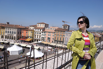 Image showing tourist woman in verona