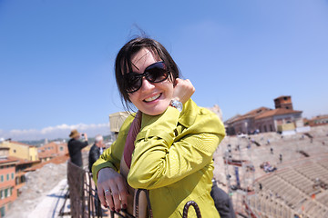 Image showing tourist woman in verona