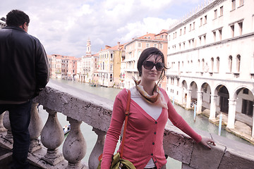 Image showing Beautiful woman in Venice