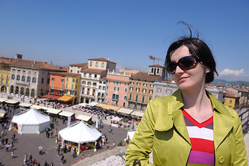 Image showing tourist woman in verona