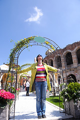 Image showing tourist woman in verona