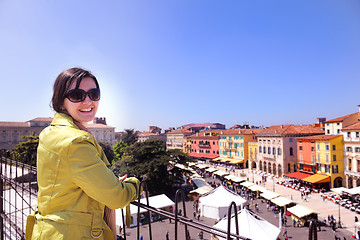 Image showing tourist woman in verona