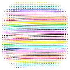 Image showing Bright color horizontal dotted lines pattern